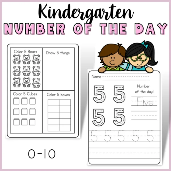 kindergarten number of the day practice | No prep + easy to use| numbers 0-10