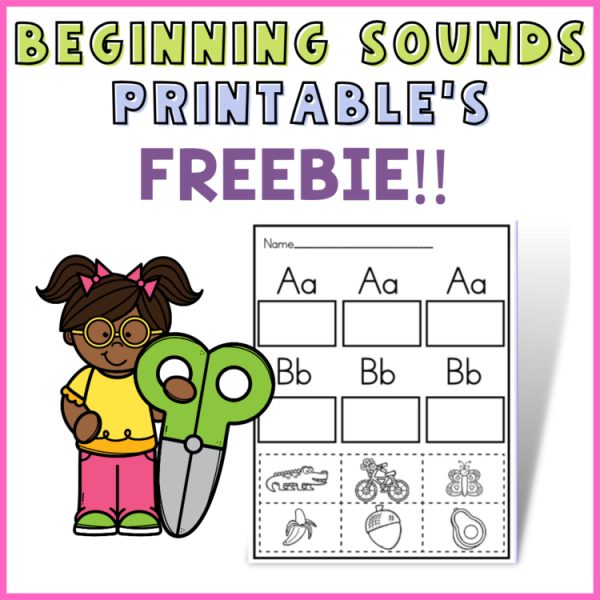 Beginning Letter Sound Printable’s | Kindergarten Phonics Sound Match FREEBIE!