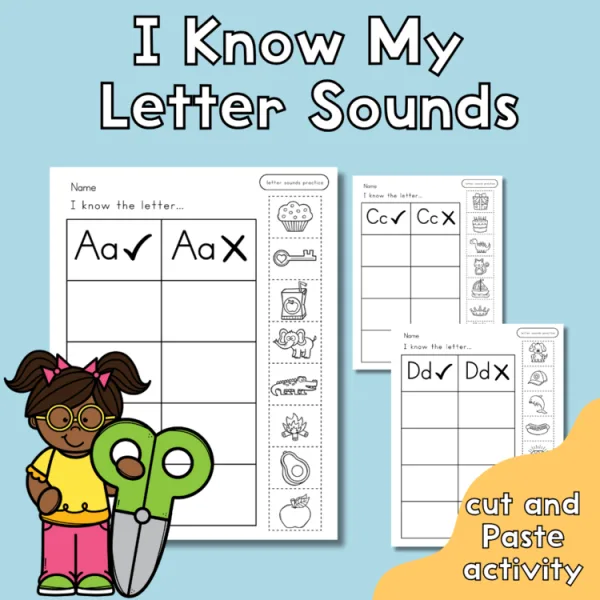 Letter Sounds Sort | I know my lettter sounds | No Prep Just Print