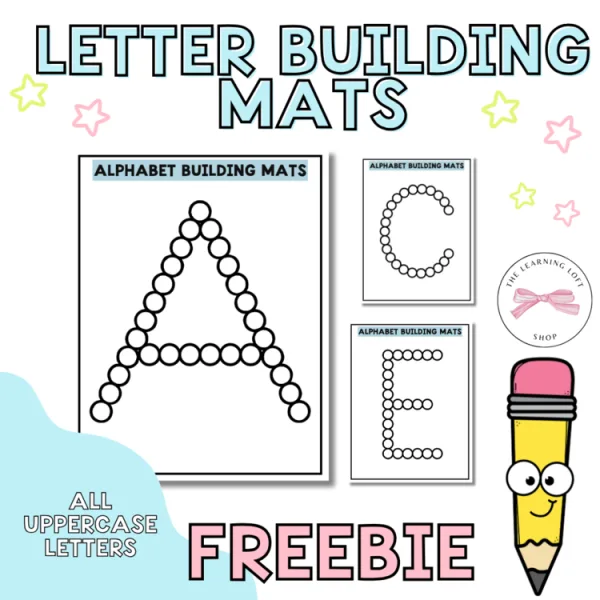 Letter Building Mats | Letter Formation | Hands on Activitys | FREEBIE