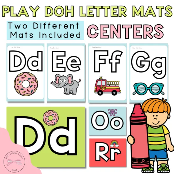 alphabet playdoh mats | fine motor center | kindergarten preschool centers