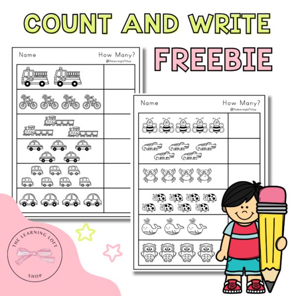 Count and Write FREEBIE | Kindergarten and Preschool Math