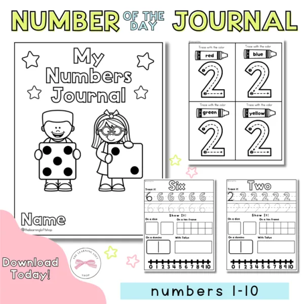 My Number Journal | Number Of The Day | Kindergarten Math