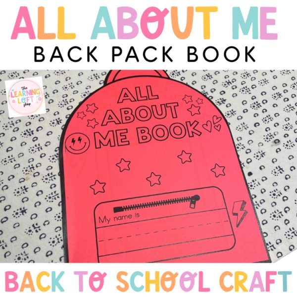 All About Me Book | Backpack Book| Back to school | Kindergarten Preschool