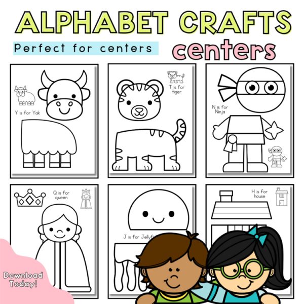 Alphabet Letter Crafts | Low Cutting | Kindergarten and Preschool | Fine Motor