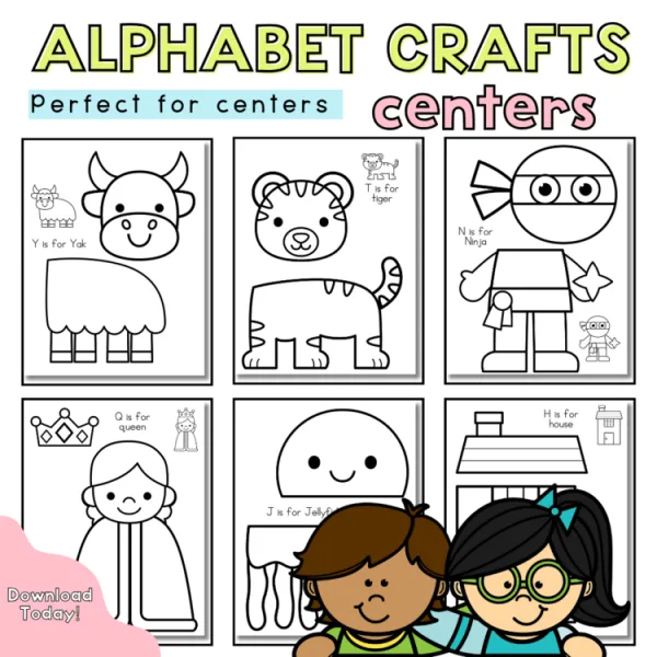Alphabet Letter Crafts | Low Cutting | Kindergarten and Preschool | Fine Motor