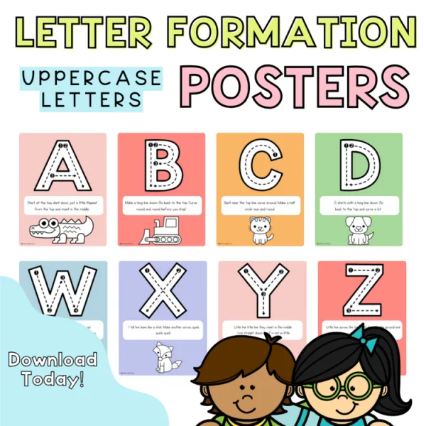 Uppercase Letter Formation Poems | Letter Formation Posters | Classroom Posters