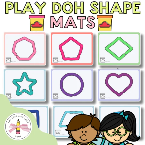 Play Doh Shape Mats | Kindergarten Preschool Centers | Fine Motor