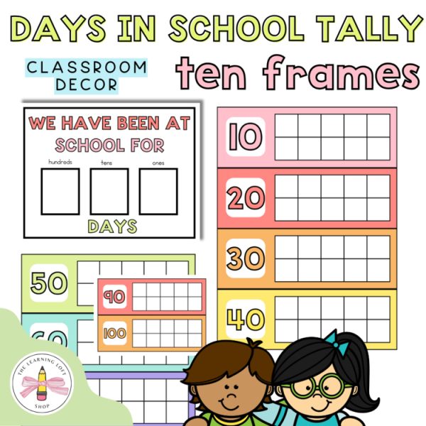 Days in School Tally | Whiteboard Decor | 1-180 days | Back to school
