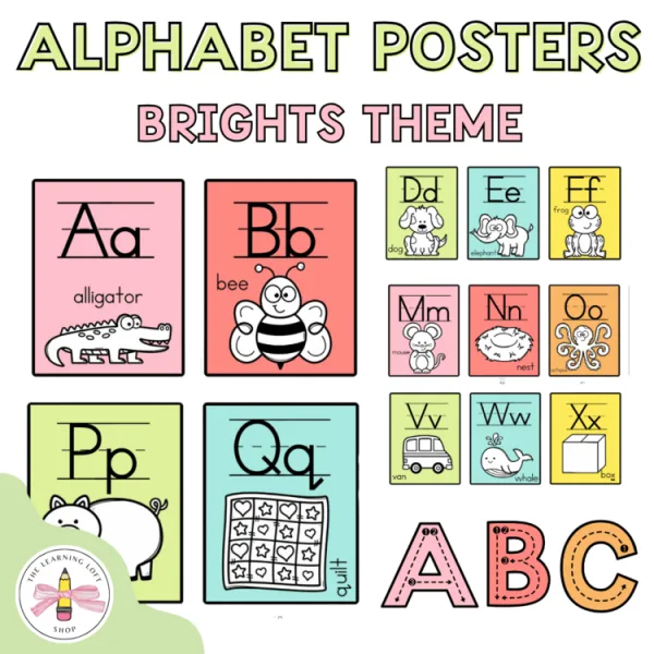 Alphabet Posters | Path of Motion Posters | Classroom Decor | Alphabet Decor