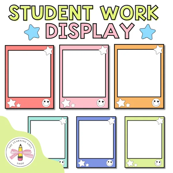 Student Work Display | Brights Theme | Classroom Decor | Star Work