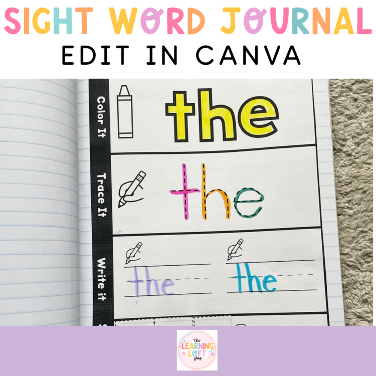 Sight Word Journal cover