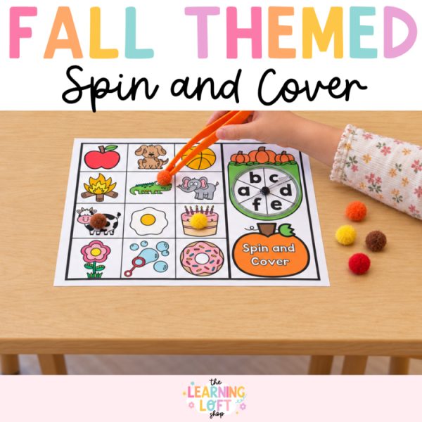 Spin and Cover Letter Sounds | Kindergarten Fall Phonics Centers |