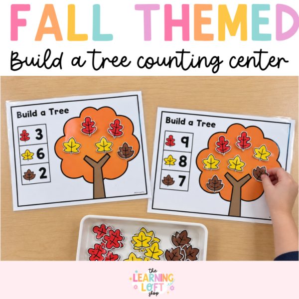 Build a Tree | Kindergarten Fall Math Centers | Number Sense