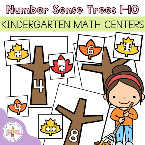 Number Sense Tree Match | Kindergarten Fall Centers | Math Centers