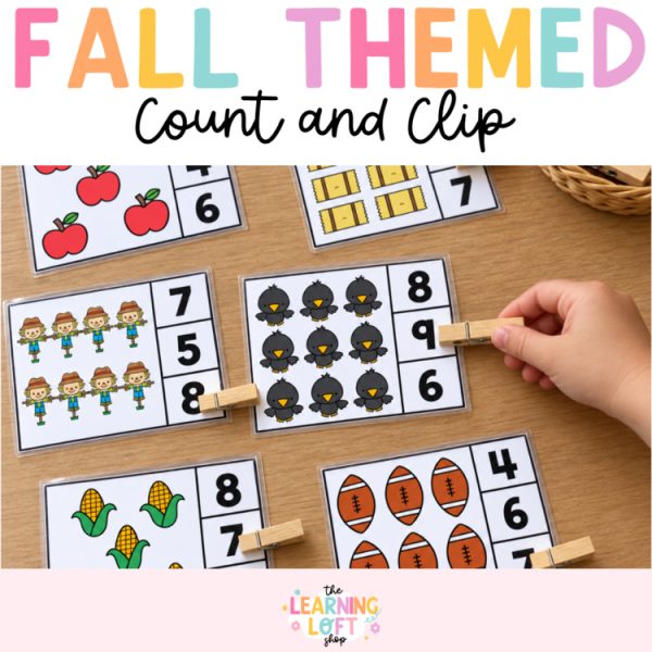 Fall Clip and Count | Kindergarten Fall Centers | Number Sense