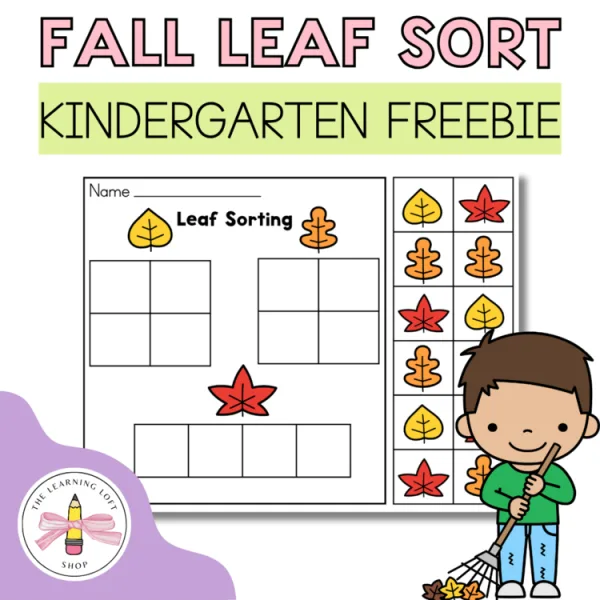 Fall Leaf Sort | FREEBIE | Kindergarten Sorting Activtiy