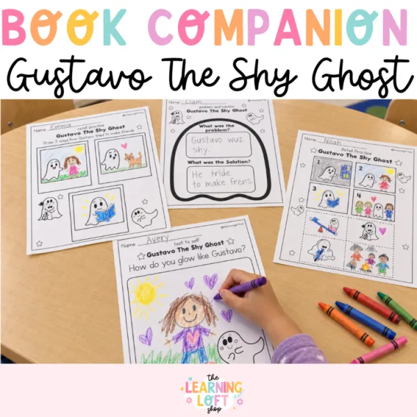 Gustavo The Shy Ghost Craft + Activties | Kindergarten Reading | Halloween