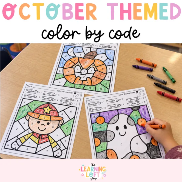 Kindergarten Color by Code | Kindergarten Activities | Numbers and Letters