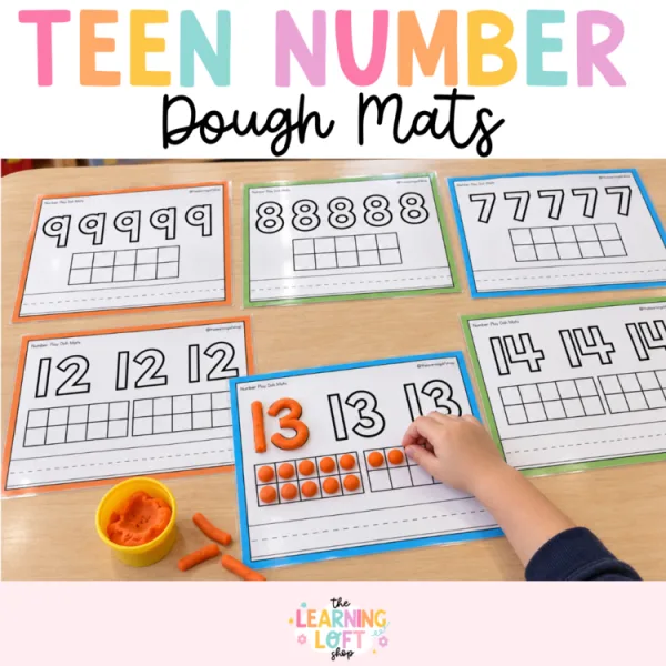 Number Dough Mats | Kindergarten Centers | 1-20 | Math Centers | Fine Motor