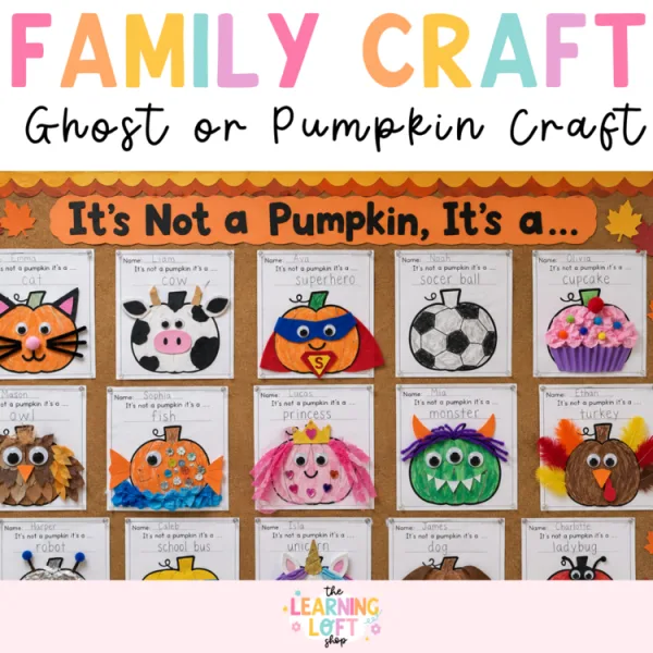 Pumpkin / Ghost in disguise | October Family Project | Kindergarten Halloween