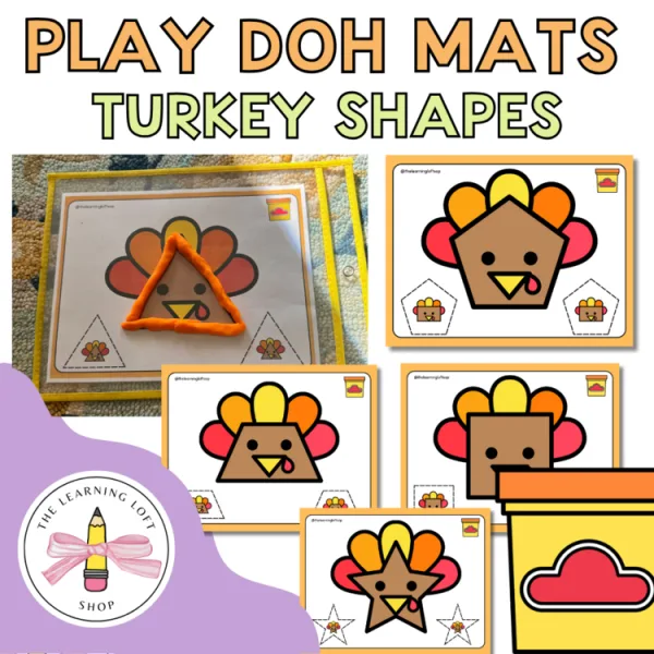 Turkey Shape Playdoh and Tracing Mats | Kindergarten Centers