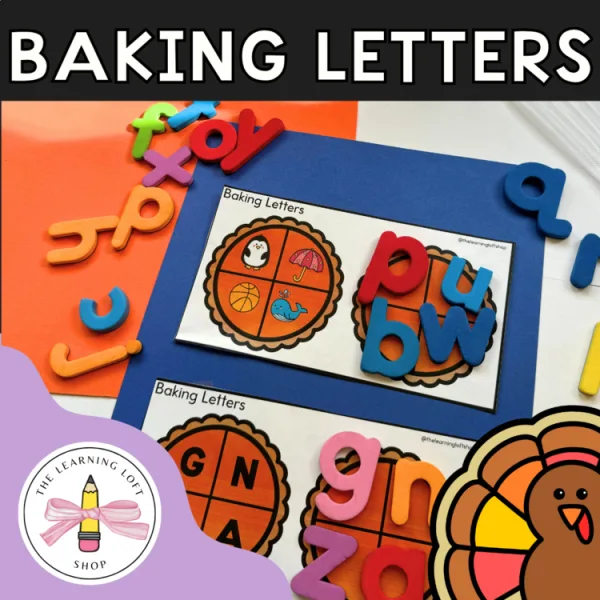 Baking Letters | Letter + Sound Identification Center | Kindergarten Centers