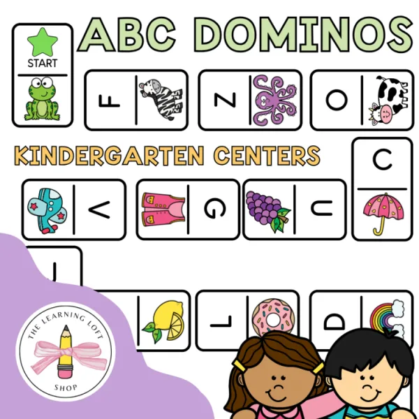 ABC Letter and Sounds Dominos | Kindergarten Phonics | Reading Centers
