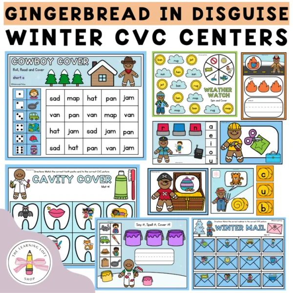 Gingerbread in Disguise Winter CVC Center | Winter Kindergarten Centers