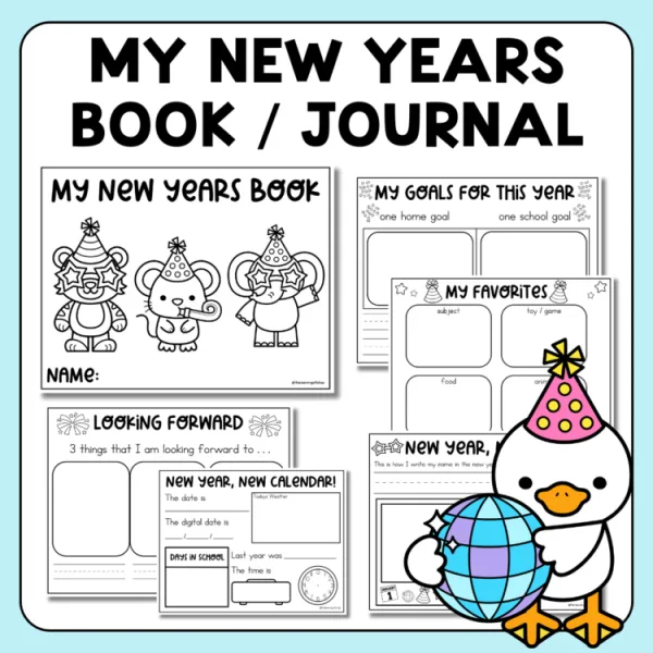 My New Years Journal | January Kindergarten Journal | Students Goals Writing