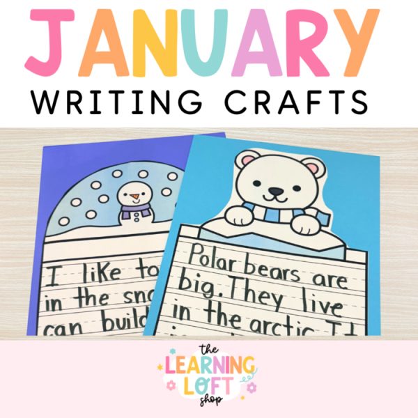 Winter Writing Pages K-2 | Winter Writing Craft | NO PREP | 19 Options