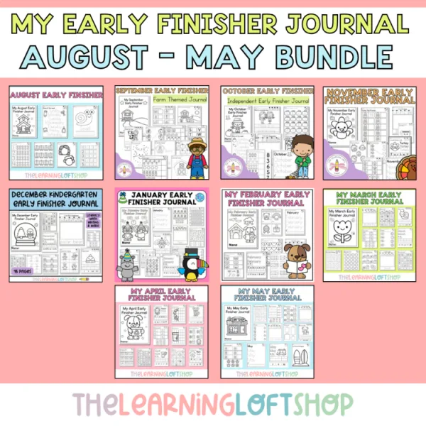 My Early Finisher Journal BUNDLE August – May | Kindergarten Early Finisher