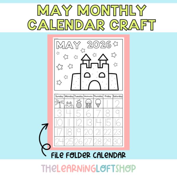 May Monthly Calendar | File Folder Craft | Kindergarten 2026 update
