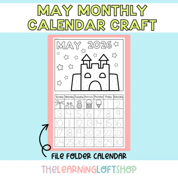 May Monthly Calendar | File Folder Craft | Kindergarten 2026 update