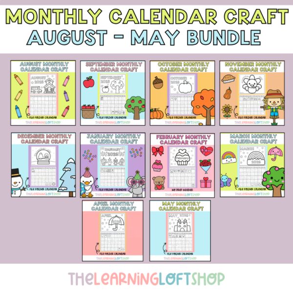 Monthly Calendar Craft BUNDLE! 2026 update | Kindergarten Craft