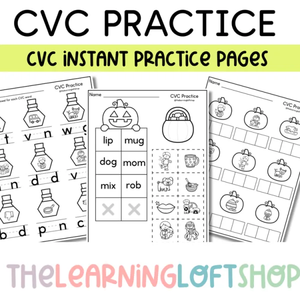 October CVC Words Practice | Kindergarten Instant Practice | Halloween
