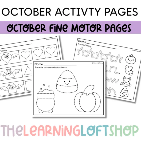 October Instant Fine Motor Practice | October Activity Pages