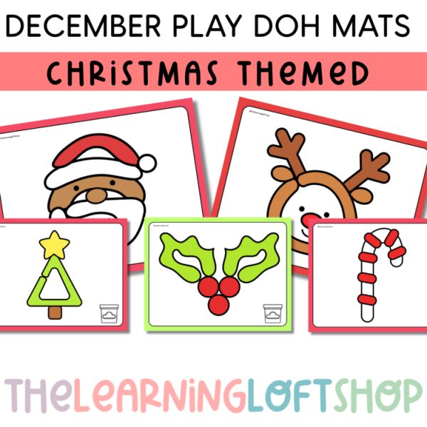 December + Christmas Themed Play doh Mats | Kindergarten Preschool