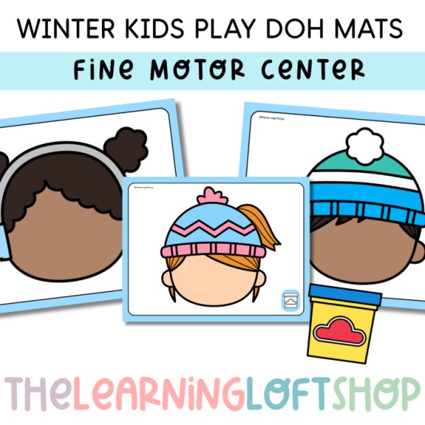 Playdoh Mats Winter Kids | Kindergarten & Preschool Fine Motor Center