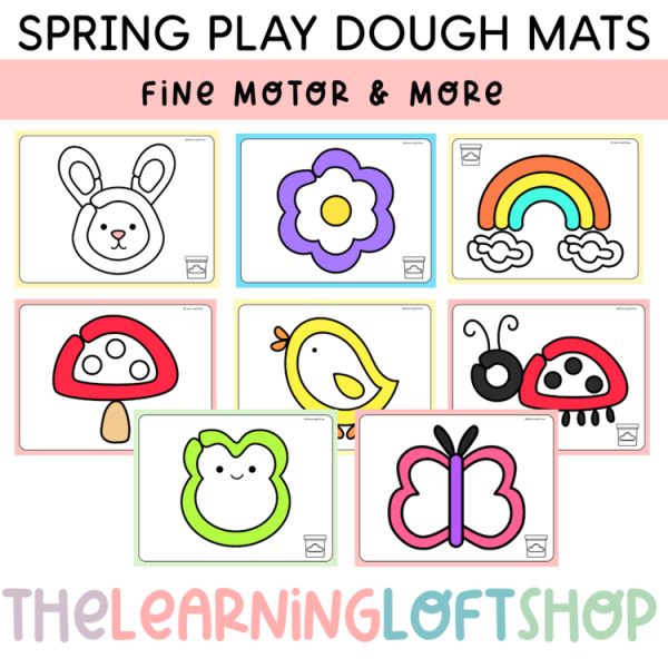 Spring Play Dough Mats | Preschool and Kindergarten Centers | Fine Motor