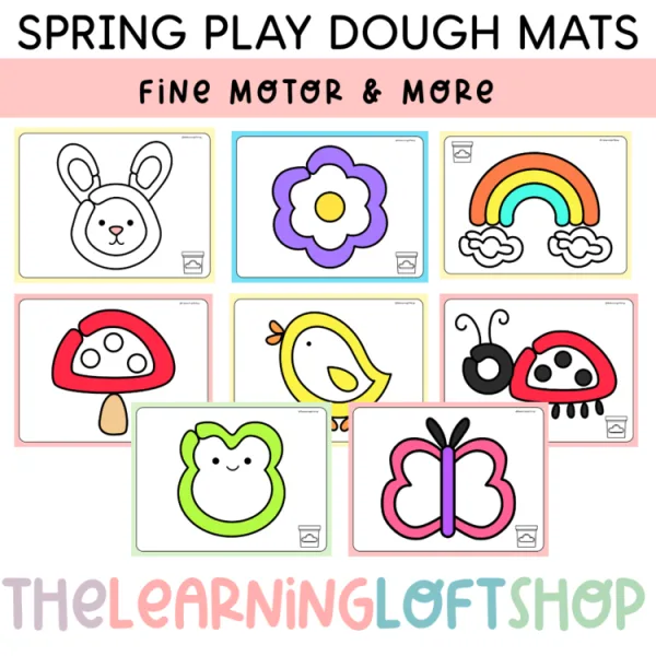 Spring Play Dough Mats | Preschool and Kindergarten Centers | Fine Motor