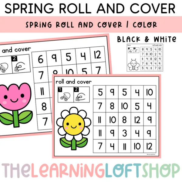 April Kindergarten Roll & Cover / Color | Spring Themed