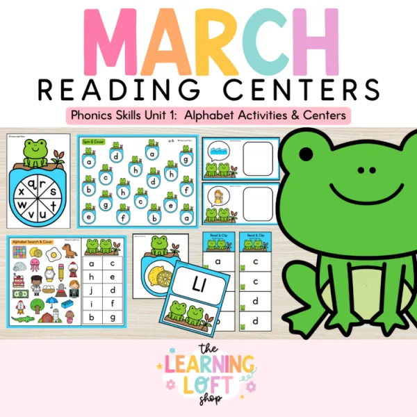Phonics Skills Unit 1: Themed Alphabet Activities & Centers: Frogs (SOR Centers)