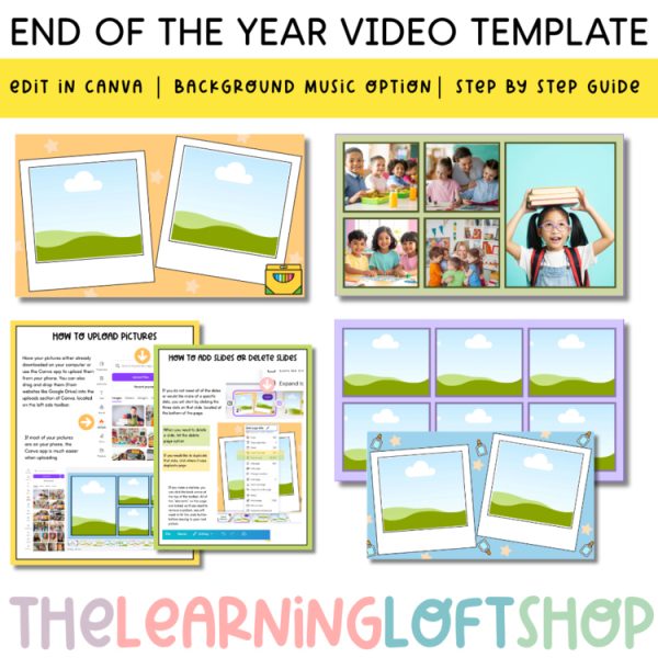 End of the year video template | Canva | Visual instructions included
