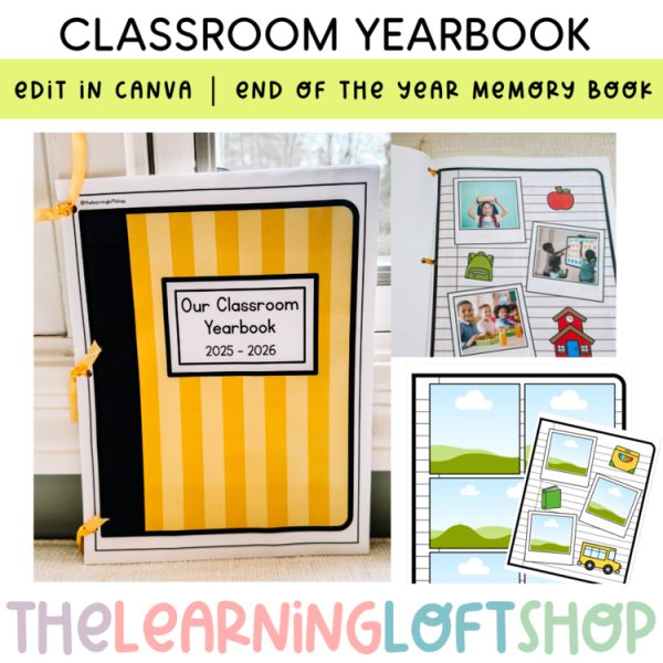 Our Classroom Yearbook | Edit in Canva | Classroom Memory Book | End of Year