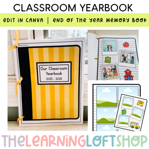 Our Classroom Yearbook | Edit in Canva | Classroom Memory Book | End of Year
