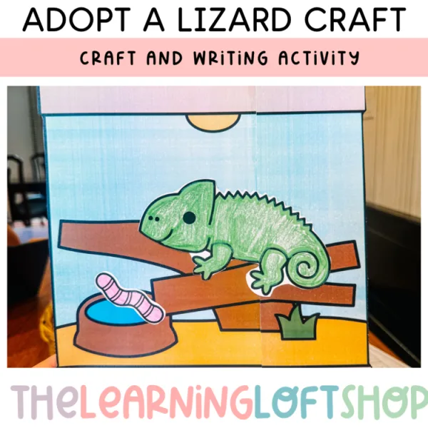 Adopt a Lizard Craft & Writing Activity | End of Year Craft | Pet Adoption Class
