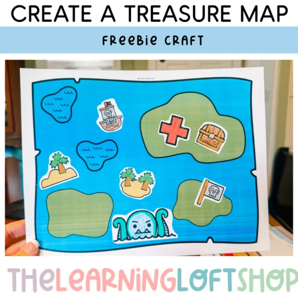 Build a Treasure Map Craft | Pirate Map Activity | Kindergarten Fine Motor Craft