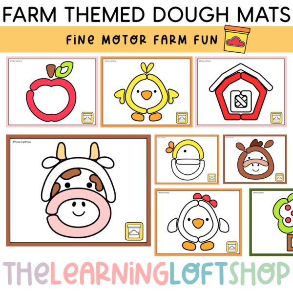 Farm Themed Dough Mats | Kindergarten & Preschool Fine Motor Activities