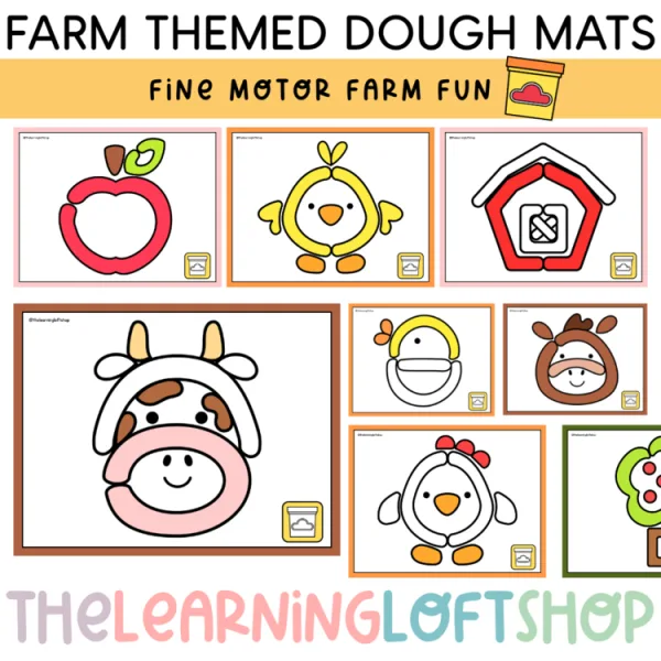 Farm Themed Dough Mats | Kindergarten & Preschool Fine Motor Activities